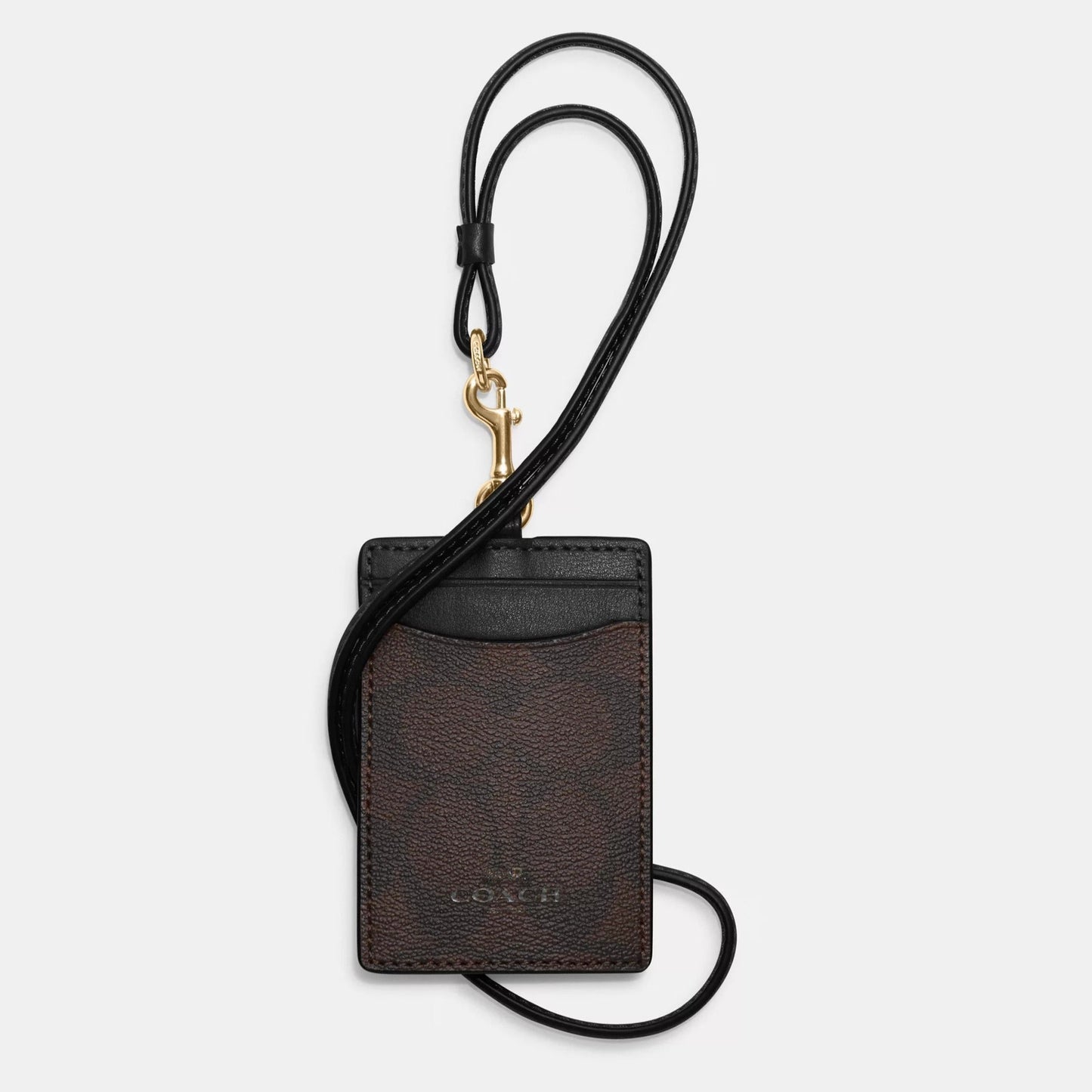 Coach Id Lanyard In Signature Canvas