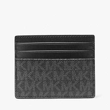 Michael Kors Cooper Signature Logo Card Case - Black