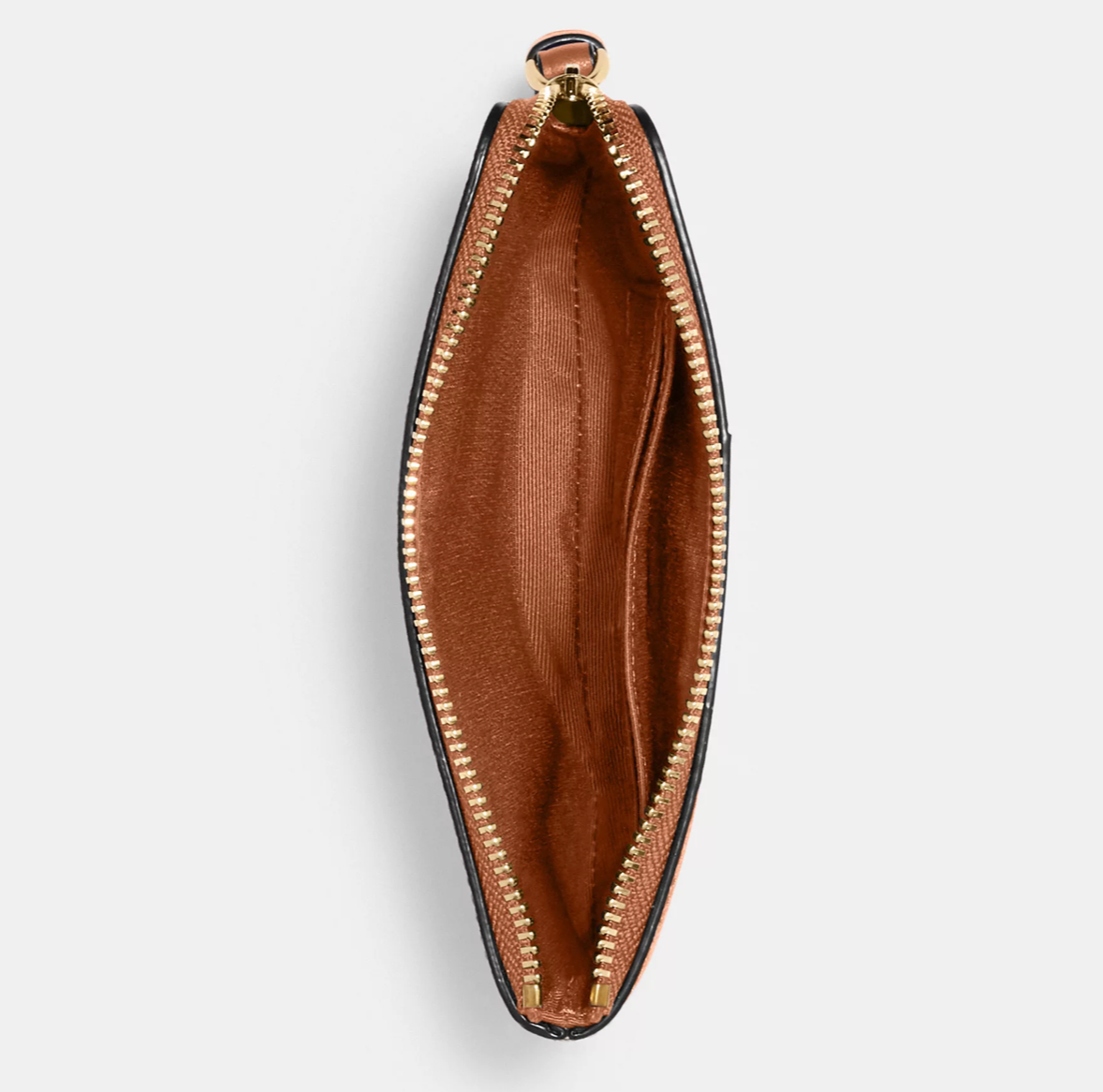 Coach Corner Zip Wristlet In Signature Canvas Khaki Saddle2 CS602