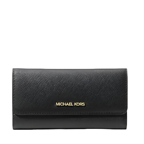 Michael Kors Jet Set Travel Crossgrain Leather Tri-Fold Wallet