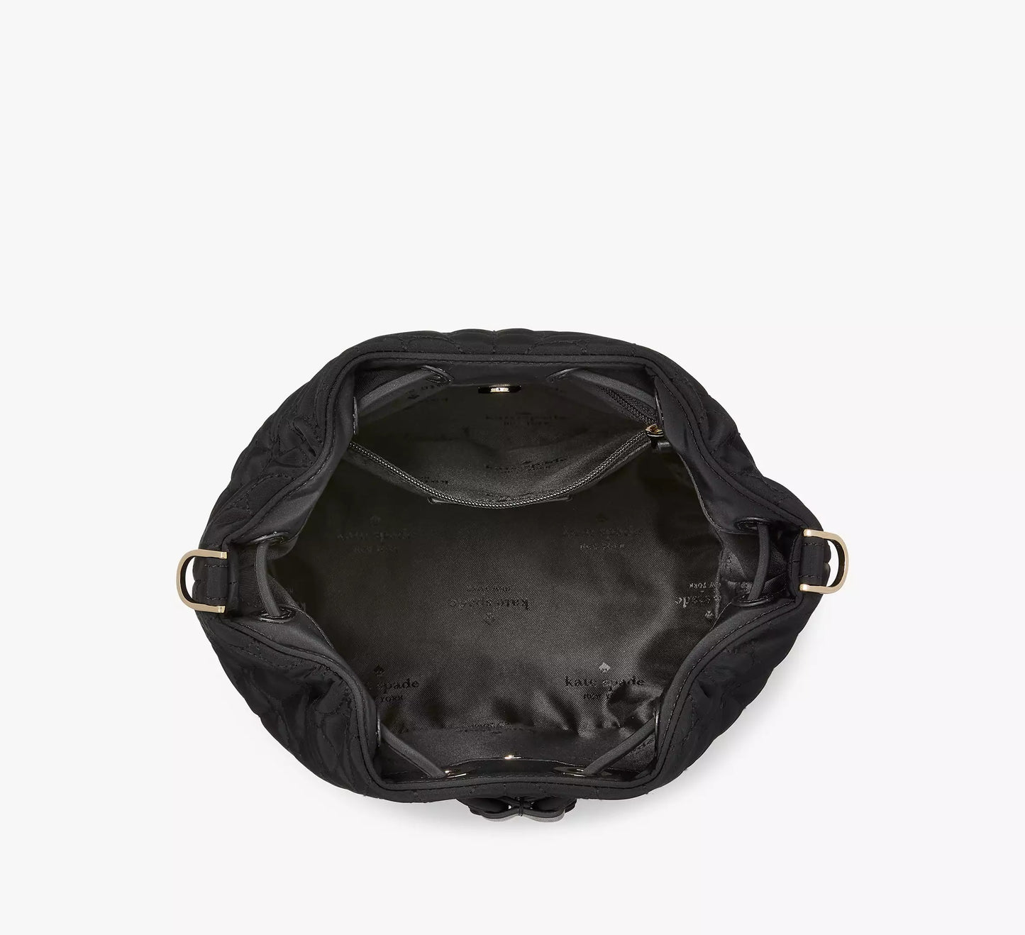 Kate Spade Flower Quilted Fabric Bucket Bag