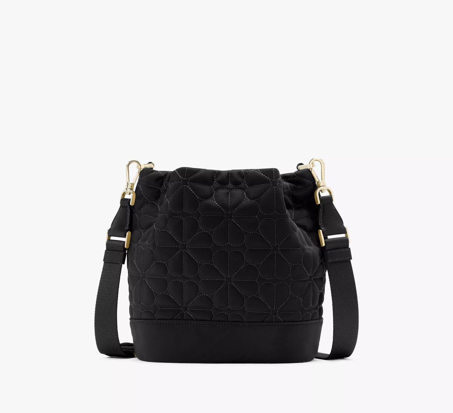 Kate Spade Flower Quilted Fabric Bucket Bag