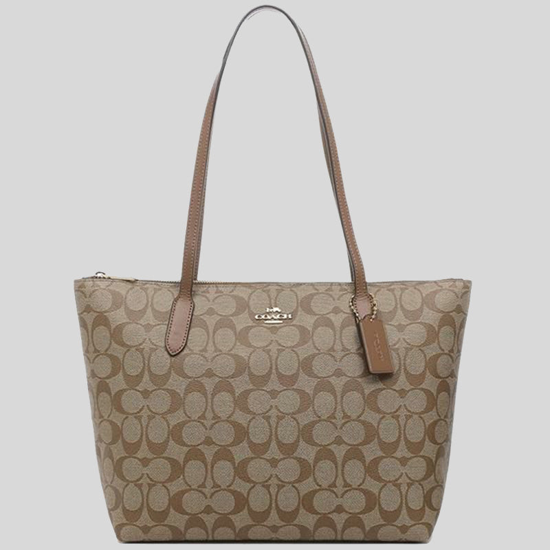 2024 Coach Zip Top Tote In Signature Canvas 4455