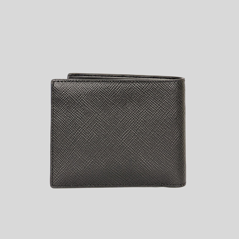 Michael Kors Harrison Leather Billfold Wallet With Passcase Black 36S4LHRF6L