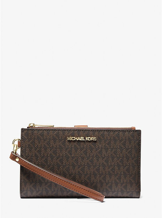 Michael Kors Jet Set Travel Signature Logo Smartphone Wristlet Wallet