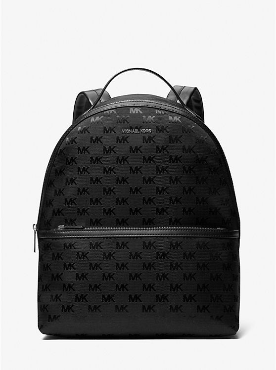 Michael Kors Sheila Large Woven Logo Nylon Backpack