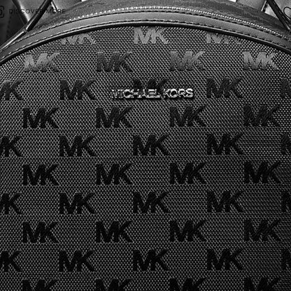 Michael Kors Sheila Large Woven Logo Nylon Backpack