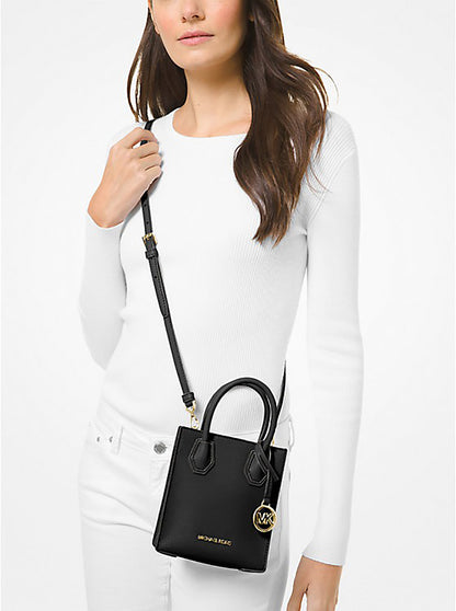 Michael Kors Mercer Extra-Small Pebbled Leather Crossbody Bag