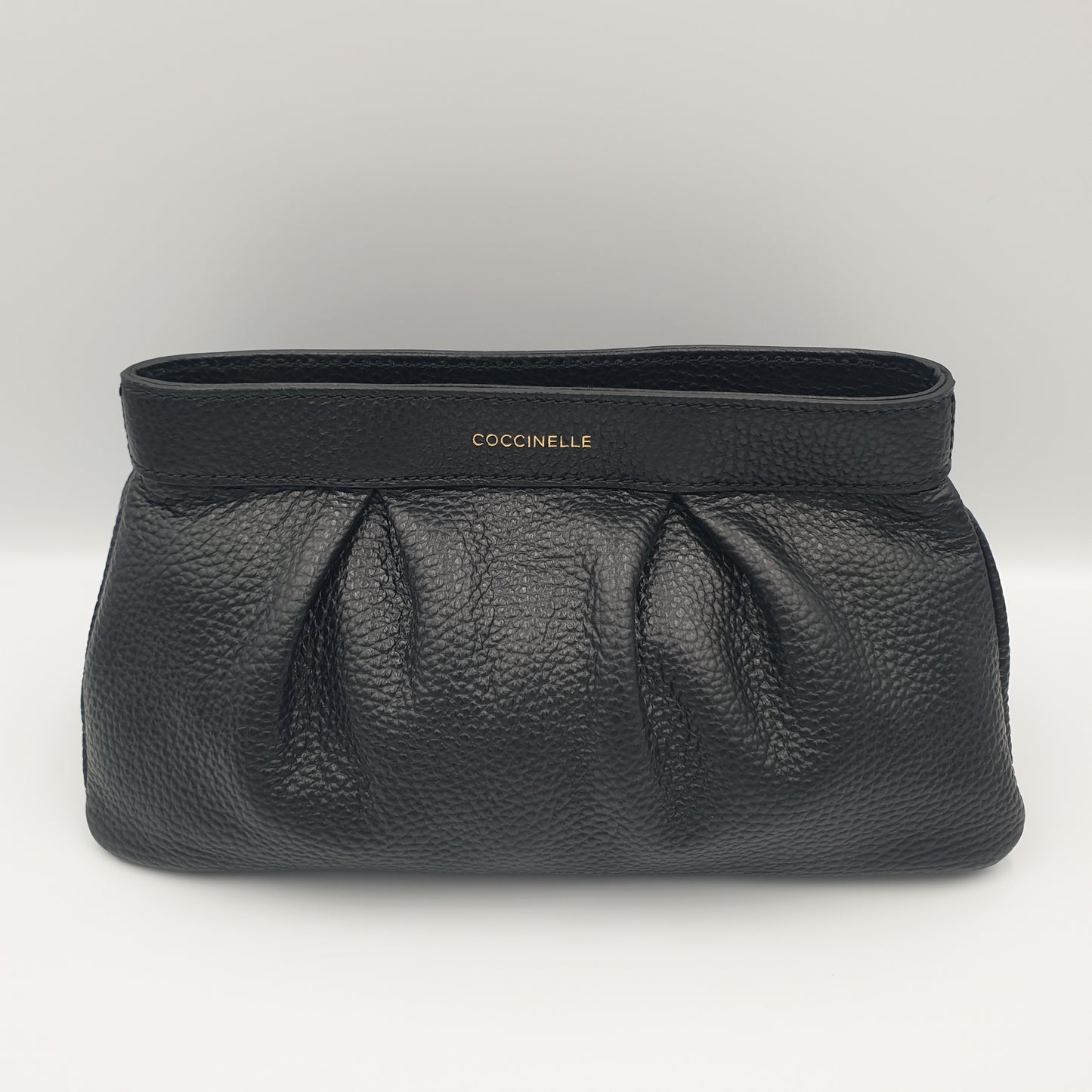 Coccinelle Agave Grain Leather Clutch with Chain