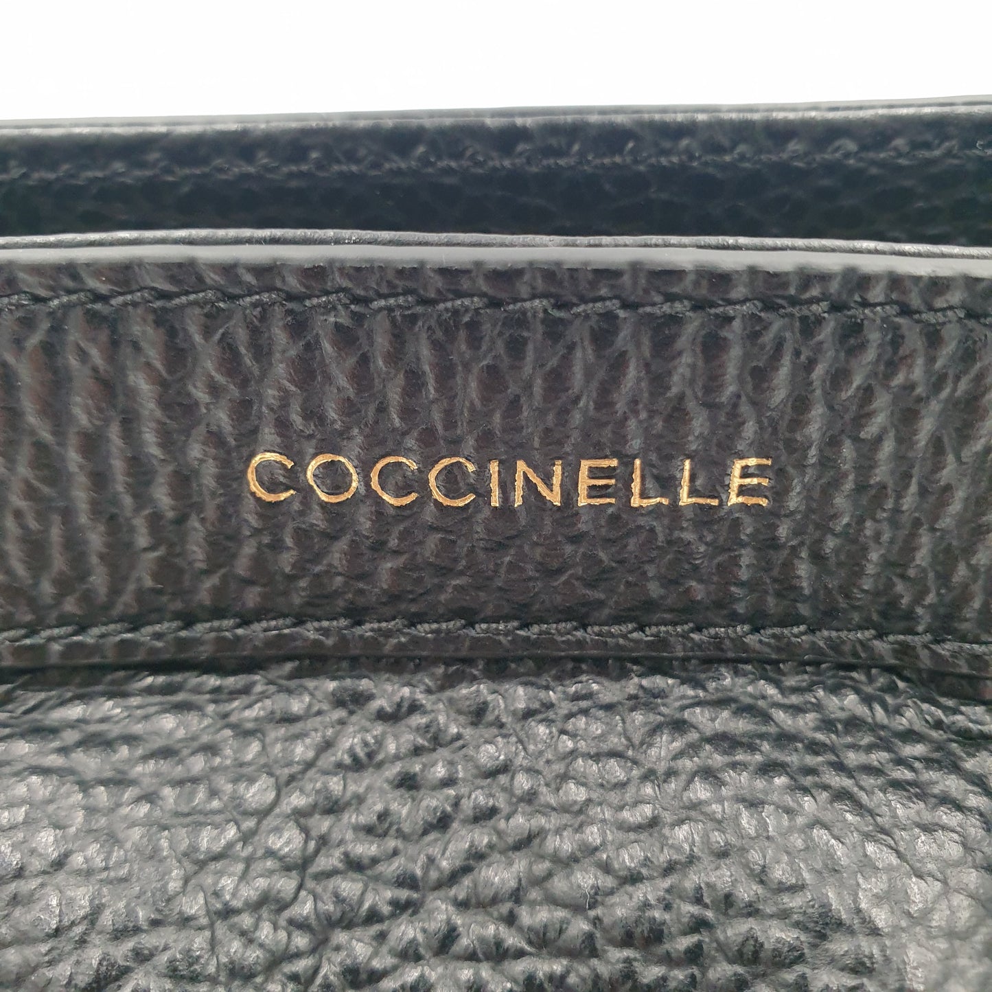 Coccinelle Agave Grain Leather Clutch with Chain