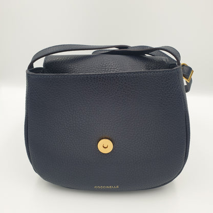 Coccinelle Cherry Grain Leather Bag Navy Blue E1 8DA 15 01