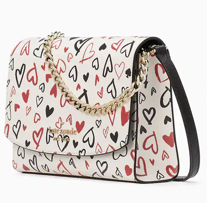 Kate Spade Carson Scribble Hearts Convertible Crossbody KA494