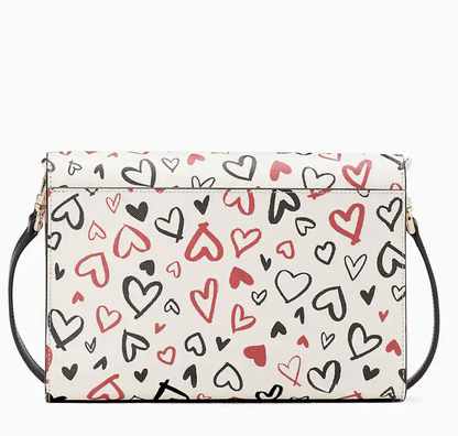 Kate Spade Carson Scribble Hearts Convertible Crossbody KA494