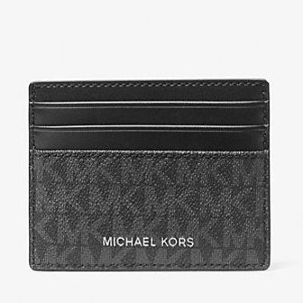 Michael Kors Cooper Signature Logo Card Case - Black