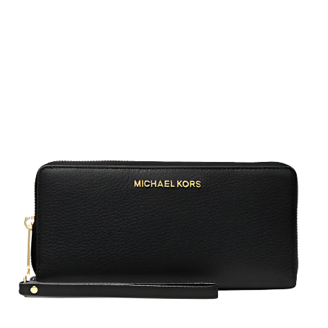 Michael Kors Jet Set Travel Large Pebbled Leather Wristlet