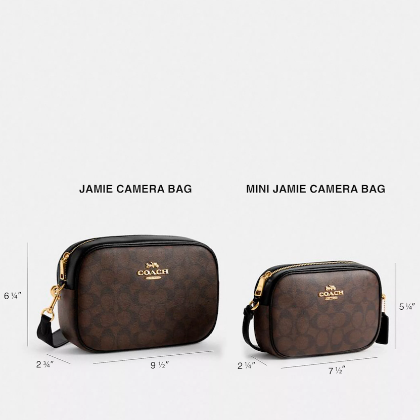 Coach Mini Jamie Camera Bag In Signature Canvas C9926 (Gold/Brown Black)