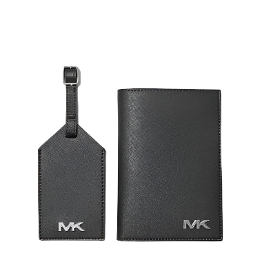 Michael Kors Saffiano Leather Passport Case and Luggage Tag Gift Set