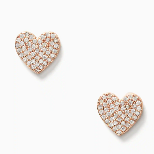 Kate Spade Yours Truly Pave Heart Studs  O0R00154